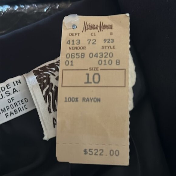 ANNE Klein Black Blazer Pearl Buttons Size 10 - Picture 5 of 5